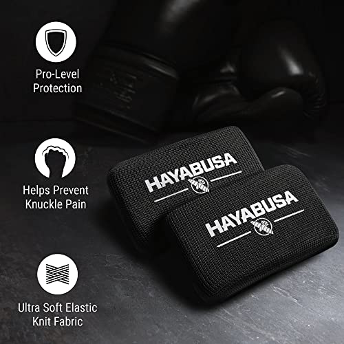 Hayabusa Boxing Knuckle Guards - color: Black, size: Small-Medium