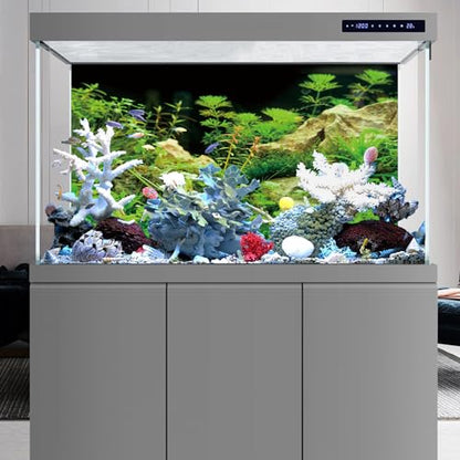 AWERT 48x20 inches Aquarium Background Seaweed Aquarium Background Aquatic Plant Stone River Bed & Lake Fish Tank Background Vinyl Background