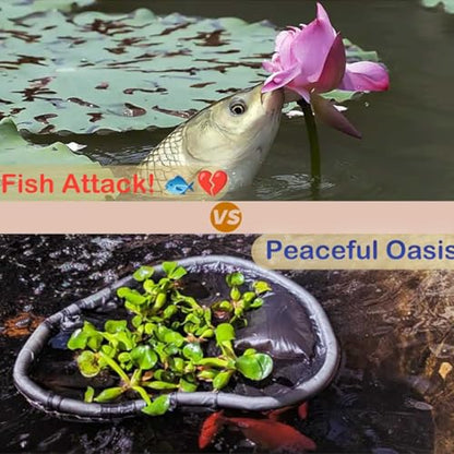 Round Pond Plant Floating Plant, Fish Pond Floating Planters 18/24/32/36in Floating Island Plant Protector Round Floating Plant Ring in Ponds and Garden Water Features Pond Decor - size: 45CM/18INCH