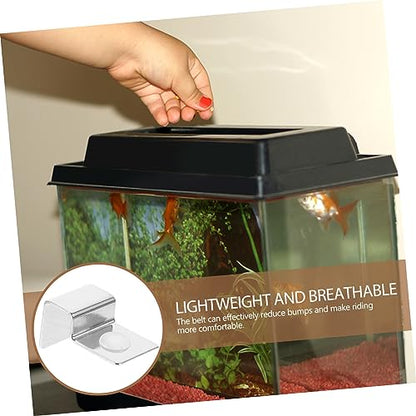 Kisangel Quick-Install Aquarium Lid Support Stainless Steel Clips for Glass Tank Cover 10mm