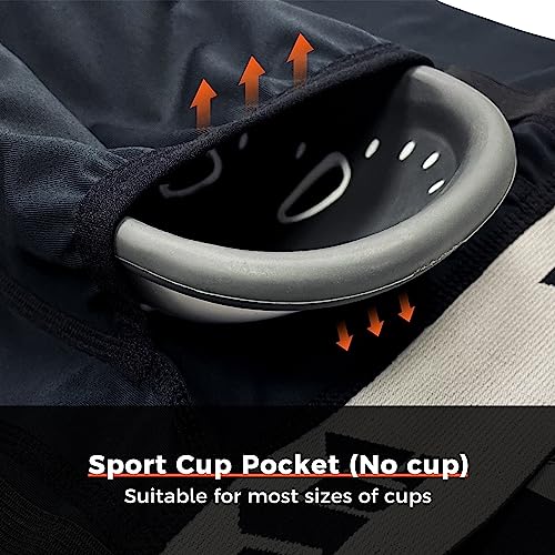 COOLOMG Men Adult Padded Baseball Sliding Shorts with Cup Pocket - color: White, size: Medium