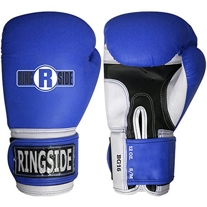 Ringside Pro Style Boxing Training Kickboxing Muay Thai Sparring Gloves - color: Blue, size: Small-Medium