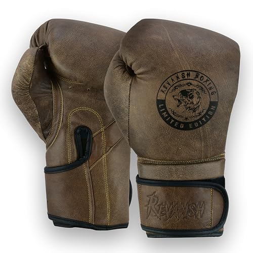 Boxing Gloves for Training & Sparring – Cowhide Leather Gloves for Boxing, Muay Thai, MMA, Kickboxing – 12oz 14oz 16oz – Durable, Comfortable Unisex Punching Bag Gloves - size: 16 oz