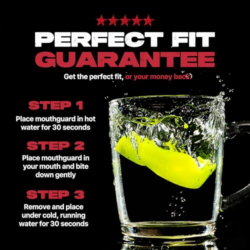 SAFEJAWZ Mouth Guard, Slim Fit Mouthguard for Adult & Youth with Case - color: Yellow, size: Adult (12+ Years)