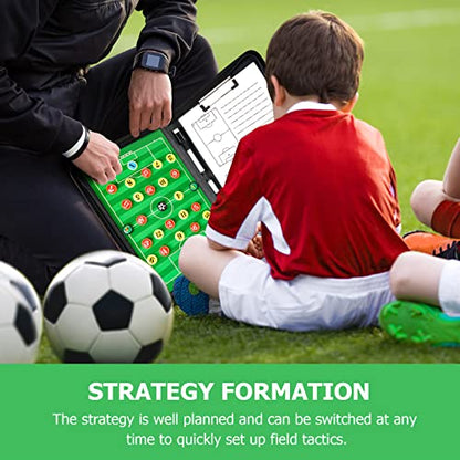 Pure Vie Portable Magnetic Soccer Coaching Board Football Tactics Clipboard | Soccer Strategy Clipboard for Coaches Training and Matches, Dry Erase Whiteboard Football Coach Must Haves with Magnets, Pen - color: 52 Cm X 34 Cm