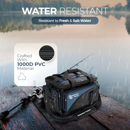 Reaction Tackle Saltwater Fishing Tackle Bags, Water Resistant 1000D PVC Tackle Box Bag with Removable Dividers, Fits 3600 and 3700 Trays, Small - size: Small Bag