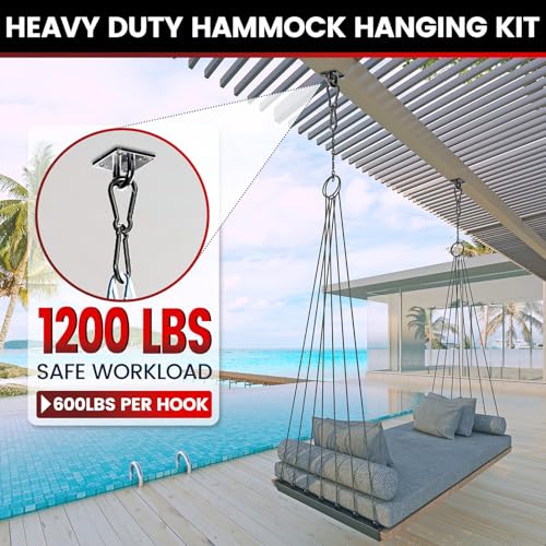 sprookber 304 Stainless Steel Pad Eye Snap Hook,M8 Ceiling Hook 1200Lb,8Pcs - size: 3.15 inch, style: Black Square