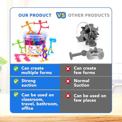 OleOletOy Fidget Toys Bulk for Kids: 42 Pack Small Suction Cup Sensory Toys for Autism Calming - Fidgets for Student Classroom Prizes Party Favors - Travel Essentials Road Trip Activities - style: 42pcs