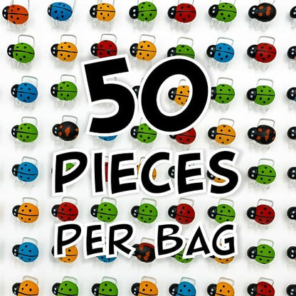 Ladybug Plant Clips – 50 Pack Cute Garden Vine Holders for Tomatoes, Orchids, Trellis & More – Indoor Outdoor Plant Support, Preassembled and Reusable