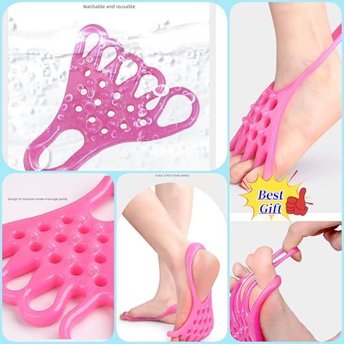 Toe Resistance Bands Strong Loop- Toe Stretcher -Toe Bands - color: pink