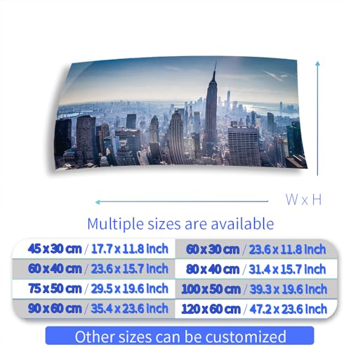 Aquarium Background Stickers - New York City Skyline Metropolis Self-Adhesive Fish Tank Reptile Terrarium Decor Poster (45 x 30 cm / (17.7 x 11.8 inches))