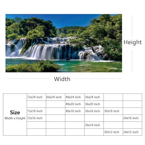 YongFoto Fish Tank Background 30x12 inch Aquarium Background Forest Lakes Rivers Mountains Nature Scenery Backdrop Reptile Habitat Terrarium Background - color: Green-3, size: 30x12in/75x30cm