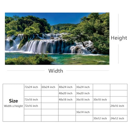 YongFoto Fish Tank Background 30x12 inch Aquarium Background Forest Lakes Rivers Mountains Nature Scenery Backdrop Reptile Habitat Terrarium Background - color: Green-3, size: 30x12in/75x30cm
