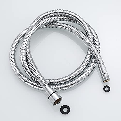 Kitchen 118-Inch or 300CM Pull Down Sink Faucet Replacement Pull Out Spray Head Hose Stainless Steel (Electroplating, 3 meters)