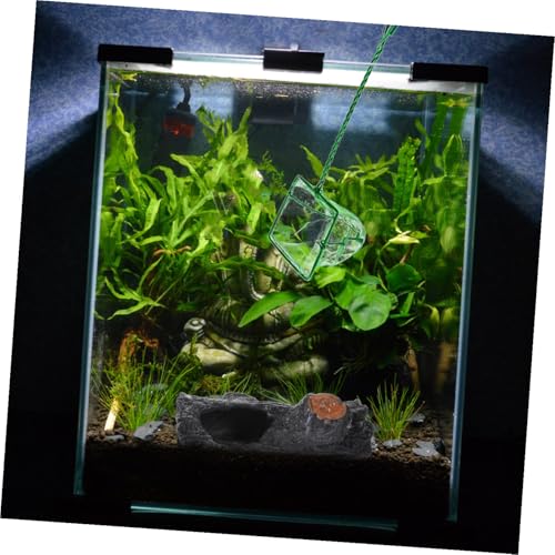Homoyoyo 8pcs Aquarium Fish Net Fine Mesh Small Square Nets for Fish Tank Cleaning, 3-inch Sturdy Nylon Mesh with Long Handle, Suitable for Aquatic Pets and Shrimp Tank Maintenance