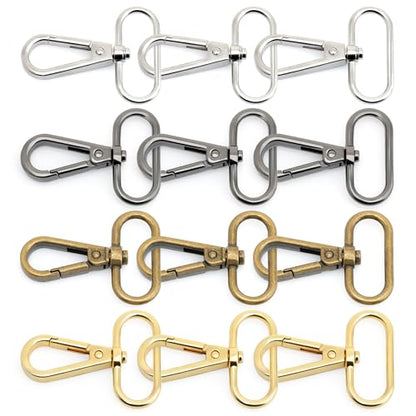 CRAFTMEMORE Snap Hook Swivel Push Gate Lobster Clasps Fashion Clips Purse Making FS10 Pack of 10 (Antique Brass, 1 Inch) - color: Antique Brass, size: 1 Inch