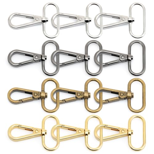 CRAFTMEMORE Snap Hook Swivel Push Gate Lobster Clasps Fashion Clips Purse Making FS10 Pack of 10 (Silver, 1 Inch) - color: Silver, size: 1 Inch