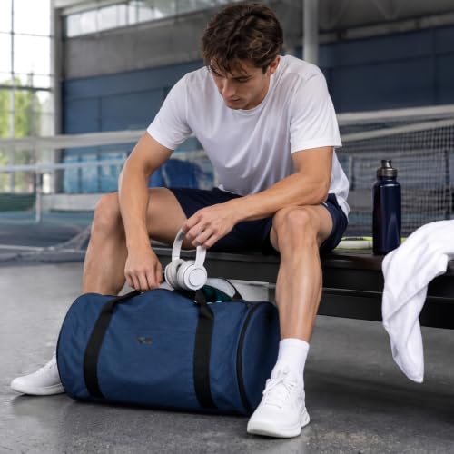 MIER Medium Gym Duffle Bag with Shoe Compartment & Wet Pocket, 35L, Navy - color: navy blue, size: 35L