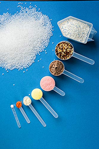 2 Tablespoon (1 Oz. | 6 Teaspoon | 29.6 mL) Long Handle Plastic Measuring Spoon for Coffee, Protein Powder, Spices, Grains, Dry Goods – Food-Grade BPA-Free (Pack of 10)