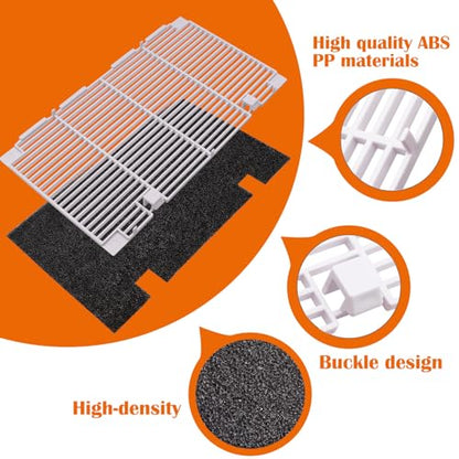 RV A/C Ducted Air Grille for Dometic, Duo-Therm RV Air Conditioner Grille, RV Air Conditioner Cover with RV AC Filter Replacement for Dometic 3104928.019 Polar White 14.1" x 7.7"