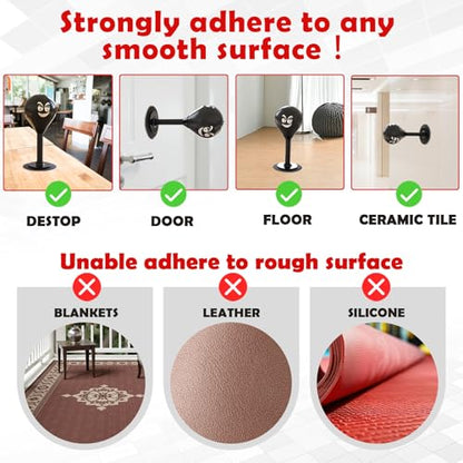 Desktop Punching Bag with Suction Cup - Punch Away Stress, Heavy Duty Office Desk Stress Ball for Adults & Kids, Fun Boxing Toy for Coworkers, Friends - color: bblack
