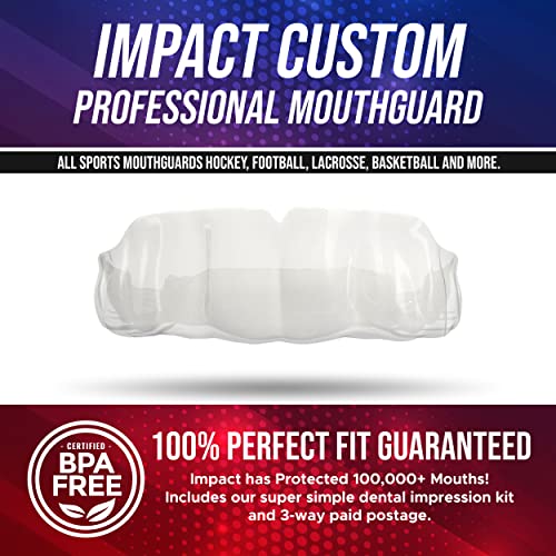 Impact All Sports Mouthguard Lacrosse, Football, Hockey, Basketball, Jiu-Jitsu, and More, Breathable Mouthguard for Youth Adults, Professional Custom-Fit, Clear - color: Clear