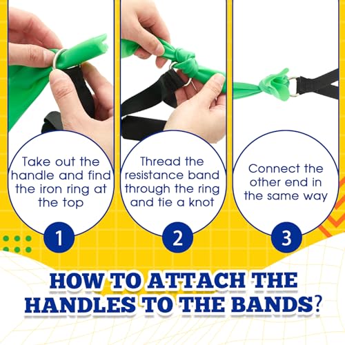 2 Pcs Resistance Band with Handles for Seniors - color: black