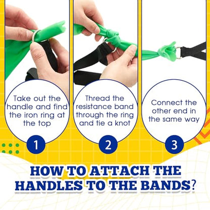 2 Pcs Resistance Band with Handles for Seniors - color: black