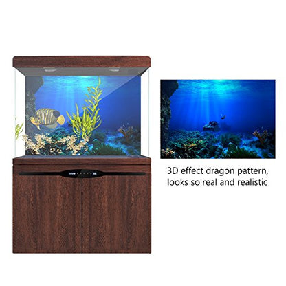 Zerodis Seaworld Aquarium Background, PVC Adhesive Double Sided Poster Sticker Fish Decoration(91 x 50cm)