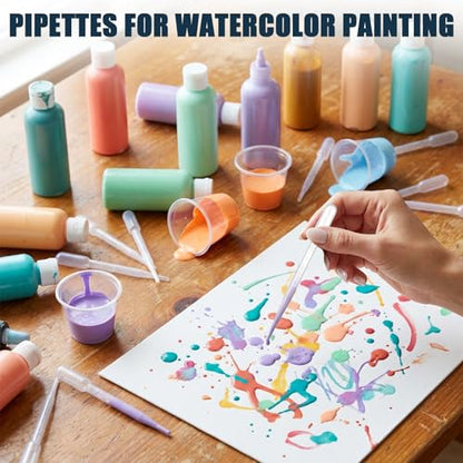 30PCS 3ML Dropper Pipettes Essential Oil Transfer, Disposable Plastic Pipette Eye Dropper for Science Experiments, Crafting, Makeup Tool