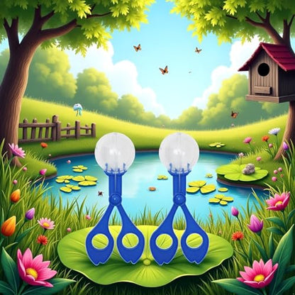 2-Pack Nature Exploration Tools - Ergonomic Scoopers and Clamps for Field Research and Outdoor Activities, Durable Plastic Design with Non-Slip Grip