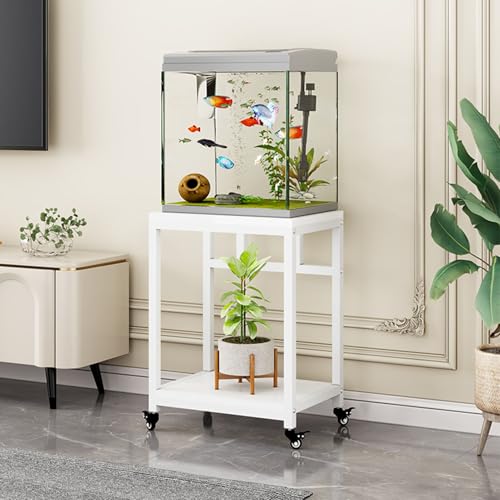 Heavy Duty Aquarium Stand & Multi-Purpose Reptile Shelf - Durable Storage Rack for Fish Tanks, Turtle Terrariums, and Flower Display - Ideal for Breeders - color: White, size: 50*40*75cm