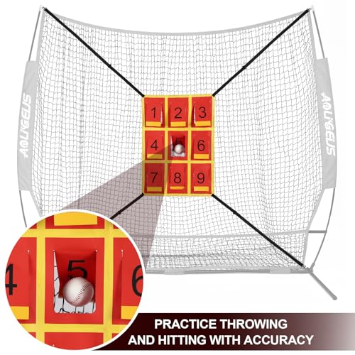 Adjustable Strike Zone Target,Numbered Pitching Pad for Baseball - style: Yellow