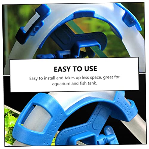 Generic Aquarium Accessories 5pcs Water Tube Clamp Hose Holder for Fish Tank Blue 18mm Glass Clamp Easy to Install