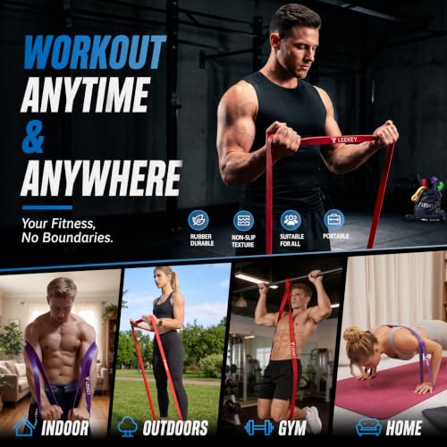 Resistance Bands for Pull Up Assist, Stretch Bands & Exercise Workout Set - color: 15-125LBS COLOR