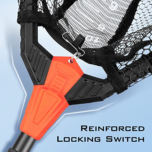 KastKing Pontus Fishing Net, Foldable & Lightweight Landing Net with Built in Length Scale, Strength Aluminum Handle, Fishing Gear and Gift for Men - style: Hoop Size: 16"(not Extendable)