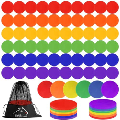 60 Pcs Poly Vinyl Spot Markers Rubber Floor Dots Non Slip Agility Markers - size: 10inch