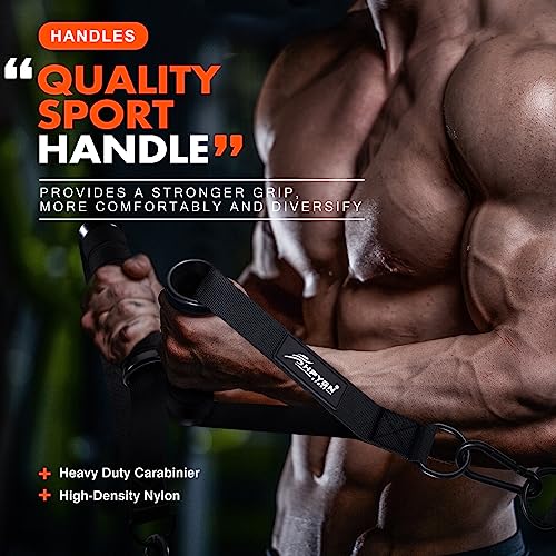 HPYGN Exercise Handle, Replacement Fitness Equipment for Pilates, Yoga, Strength Trainer, Pull Down Home Gym Red, Grey, Blue Working Out Handle - color: Black Handles