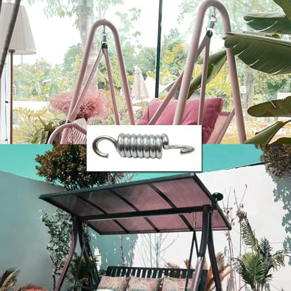Porch Swing Springs Hangers Heavy Duty-Chair Spring - Heavy Duty Suspension Hangers Ceiling Mount Porch Swings (2pcs 750Lbs Version) - color: 2 Pack Silver