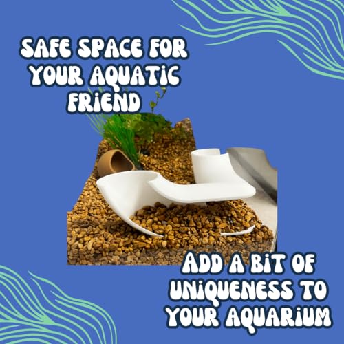 REEFSHAPE Aquarium Corner Tube Viewing Tunnel | Fish, Shrimp, Loaches Hideout for Aquariums | Unique Underground Tunnel | Made in USA (Corner Tube, White)