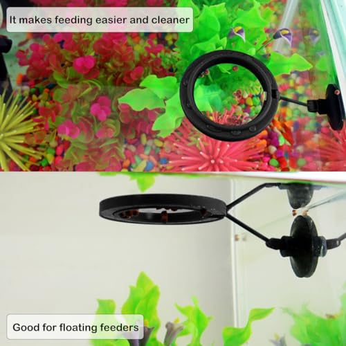 6PCS Betta Aquarium Decoration - Leaf Pad, Feeding Ring, Acrylic Tube Tunnel, Hideout Ornament for Fish Tank Decor