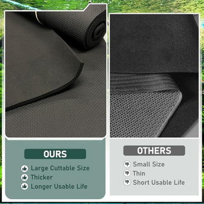 Aquarium Leveling Mat 2PCS/Set Neoprene Non-Slip Shockproof Fish Tank Pad Waterproof Textured Surface for Uneven Surfaces Durable Fish Tank Mat with Easy-Cut Edges (No Glue, 24x12 Inch) - size: 24x12 Inch, style: No Glue