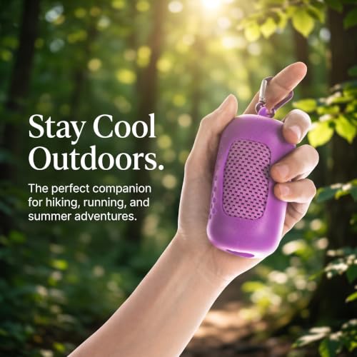 Quick Absorbent Rapid Cooling Travel Sports Towel Lightweight Compact Camping Swimming Gym Purple - color: Purple