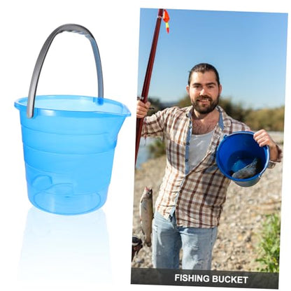 Portable Plastic Water Bucket with Handle Transparent Wash Bucket for Home and Dormitory Use for Storing Water and Cleaning Products
