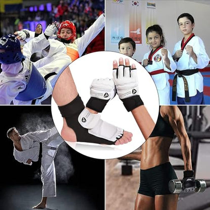 FINGER TEN Taekwondo Sparring Gear Hand & Foot Protector - color: White, size: Large