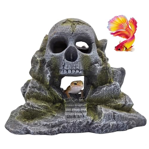 Aquarium Decoration, Crawler Box, Hidden cave, Fish Tank Decoration Accessories, Amphibians, Fighting Fish, Shrimp, Lizards, Leopards, Geckos, Hiding and Playing in Their habitats