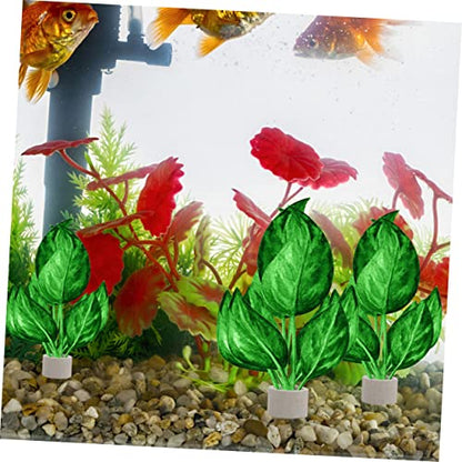 12Pcs Ceramic Aquarium Plant Holders Fish Tank Weights for Water Plants Fixing Rings Underwater Shelter for Small Fish and Shrimp