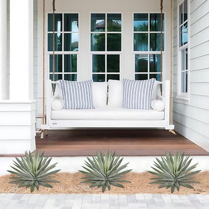 Briful Large Artificial Agave Plant Stems, 2 Pack 18.1in Faux Agave Plant Bushes Fake Agave Silk Plants for Outdoor Indoor Planter Filler DIY Garden Patio Home Decor