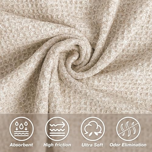 Hot Yoga Mat Towel, Non-Slip Microfiber 24x72in 2 Pack - color: Dark Beige, size: 24 inch X 72 inch
