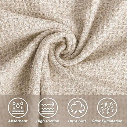 Hot Yoga Mat Towel, Non-Slip Microfiber 24x72in 2 Pack - color: Dark Beige, size: 24 inch X 72 inch